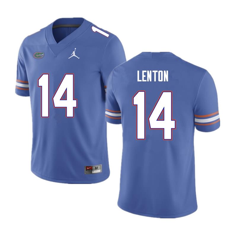 NCAA Florida Gators Quincy Lenton Men's #14 Nike Blue Stitched Authentic College Football Jersey MGO8464AC